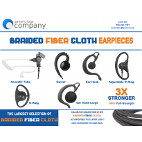 BRAIDED FIBER EARPIECES - Branded (BP-1401)