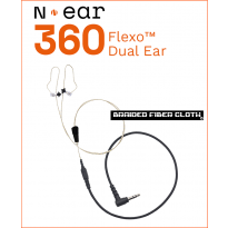 N•ear 360 Flexo ™ Braided Fiber Cloth™ Dual Ear Earpiece (RO-360F+24-3.5-D)
