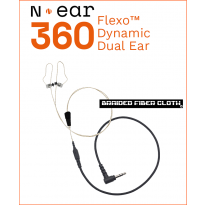 N•ear 360 Flexo Dynamic™ Braided Fiber Cloth™ Dual Ear Earpiece (RO-360FD+24-3.5-D)