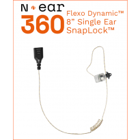 N•ear 360 Flexo™ Dynamic Single Ear Earpiece, 8" cable, SnapLock connector (SL-360FD-8)