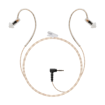 In-Ear Micro Slide Receive Only Dual Ear Earpiece, 3.5mm connector, 24" length (HDIE-MS-3.5-D)