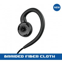 1 Wire Swivel Slim earpiece w/ Braided Fiber Cloth inline Slim PTT/Mic.(SWVLSLIM+1)