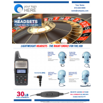 LIGHTWEIGHT HEADSETS - Industry Marketing Ad With Radio (IAR-3100)