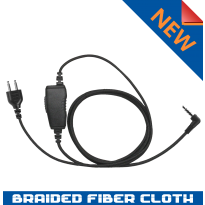 1 Wire Snaplock Base Cloth Line - plug with inline PTT / Mic (SL+1W-SONIM)