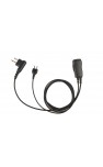 SnapLock Earpiece Base  - 1 Wire - 2 Lines Out Bottom of PTT (SL1WB)