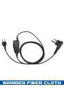 SnapLock Earpiece Base - Braided Fiber Cloth - 1 Wire  (SL+1W)
