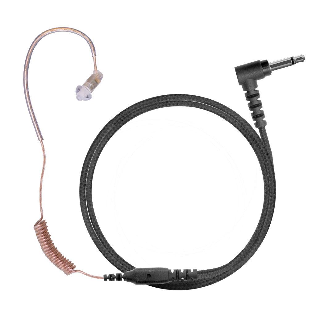 [HDIE+MS-ROC30-3.5] MicroSlide Braided - HDIE Receive-Only Radio Earpiece  (3.5mm, 12 Inch Length)