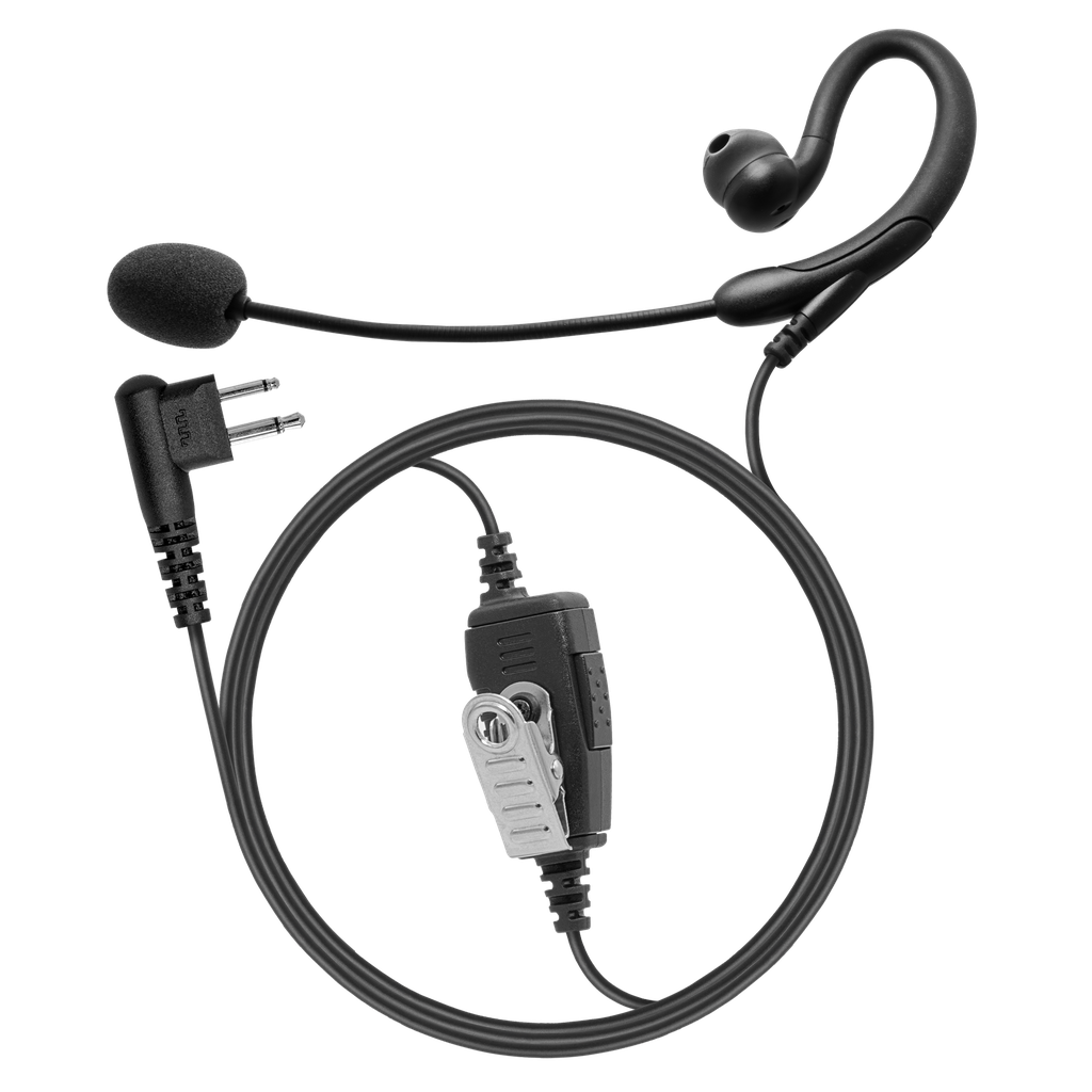 [CR1WBoom-M12] 1-Wire C-Ring with Boom Mic Earpiece (Motorola - M12)