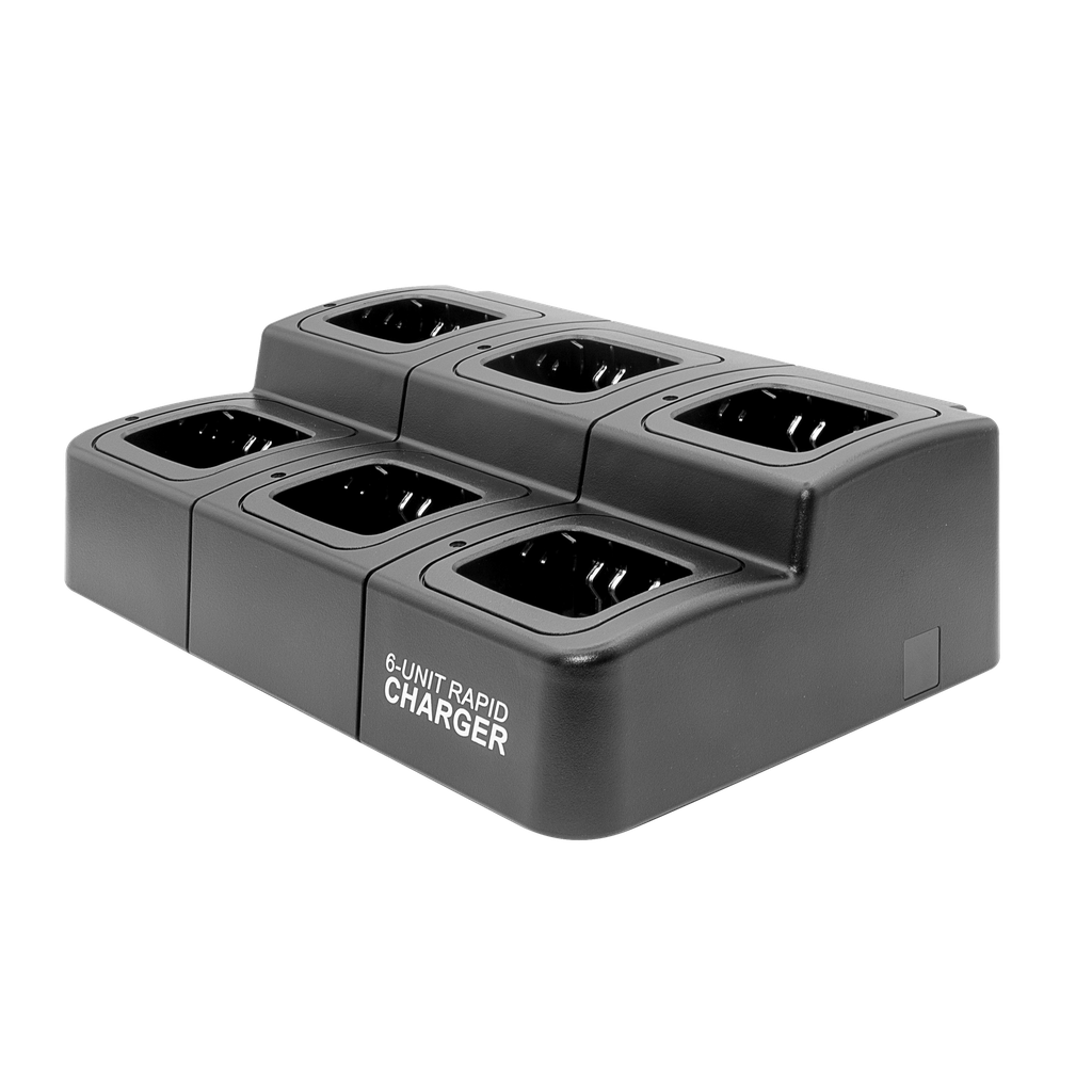 6 Bank Square Charger, B-Cup, for Kenwood NX & VP Series Radios & Batteries