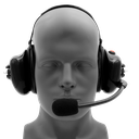 Behind-the-Head Dual Muff Headset, Push-To-Talk, David Clark Pinout