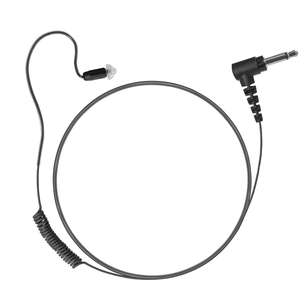 [HDIE-MBB-ROC30-3.5] MicroBend Black - HDIE Receive-Only Radio Earpiece (3.5mm, 12 Inch Length)