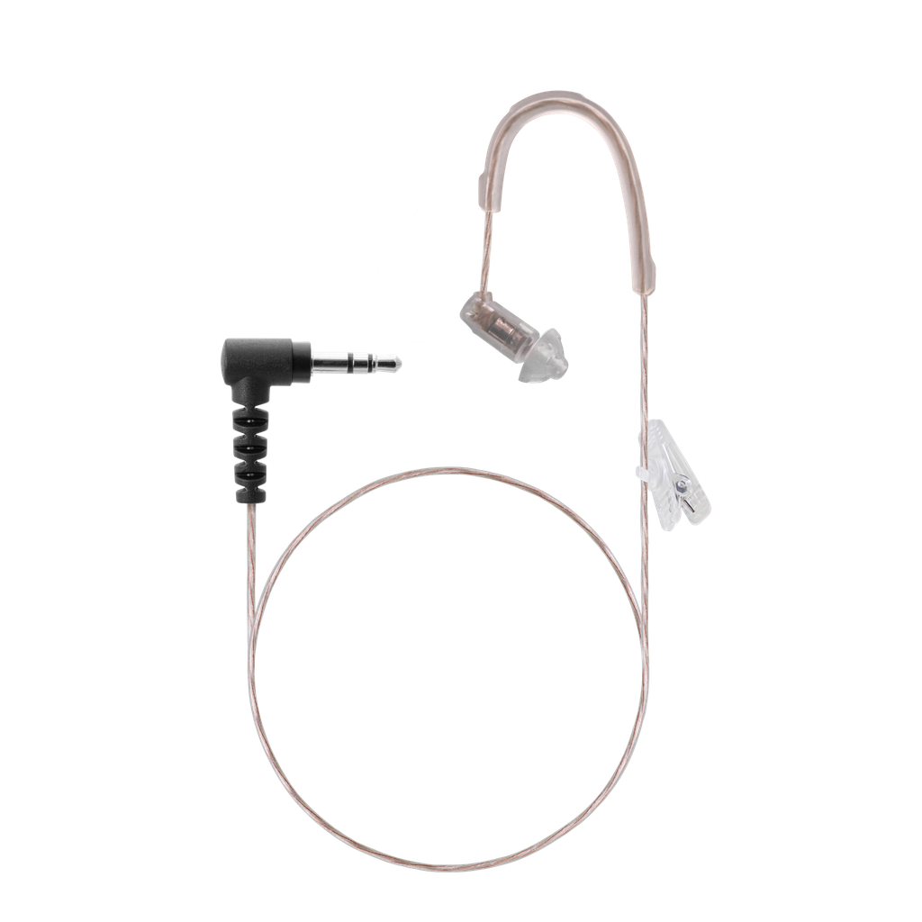 [HDIE-ROS30-3.5] MicroHDIE Straight - HDIE Receive-Only Radio Earpiece (3.5mm, 12 Inch Length)