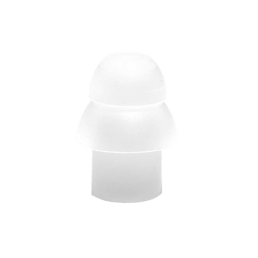 [ETIP2-C10] Clear 2 Level Ear Tips for Acoustic Tube Earpiece - 10 per pack