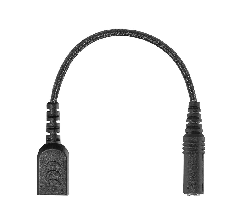 [AD+AT-3.5F] Adaptor Braided Dongle for Acoustic Tube to 3.5mm Adaptor Cable