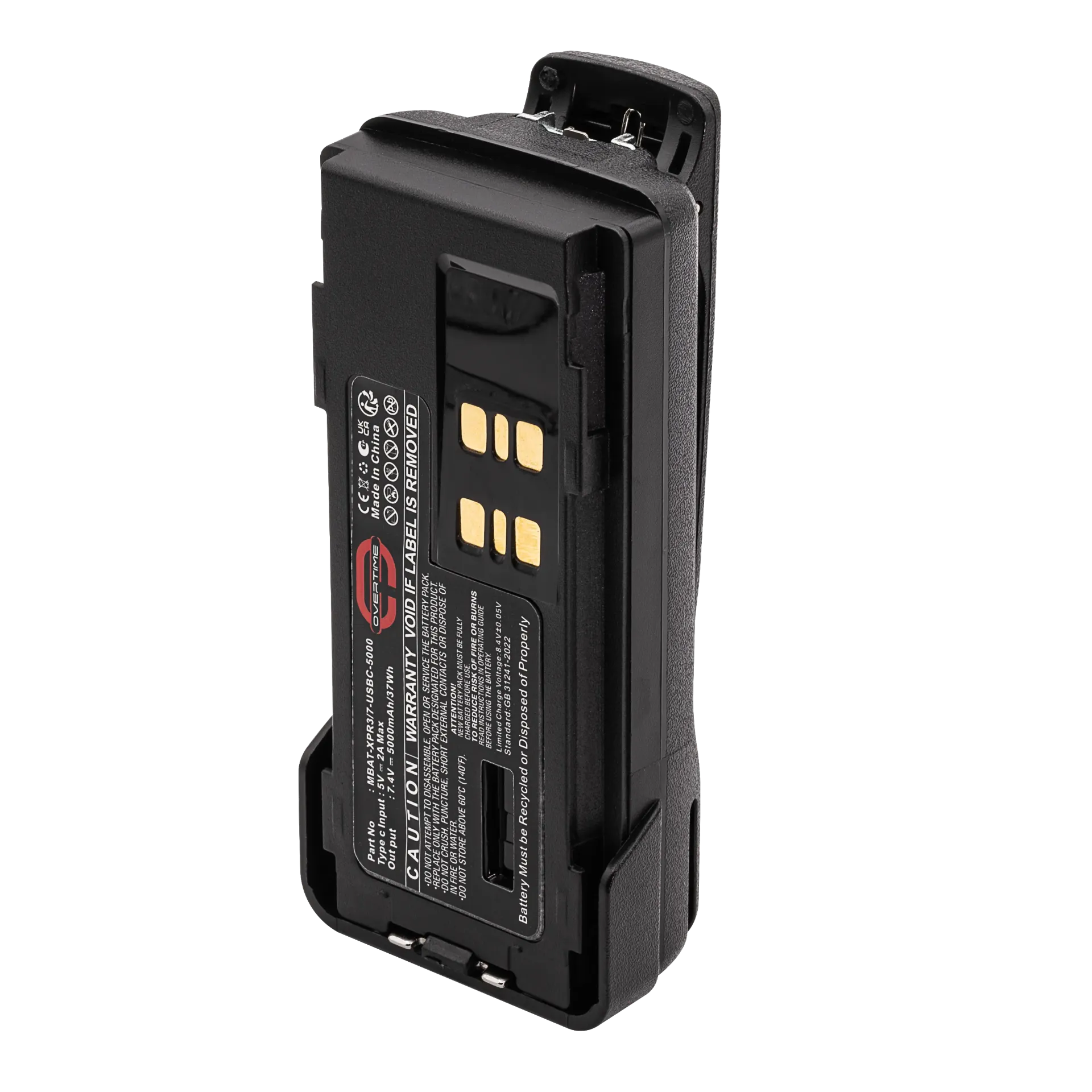 Li-Ion Battery for Motorola XPR3000 & 7000 Radios, 5000mAh, USBC
