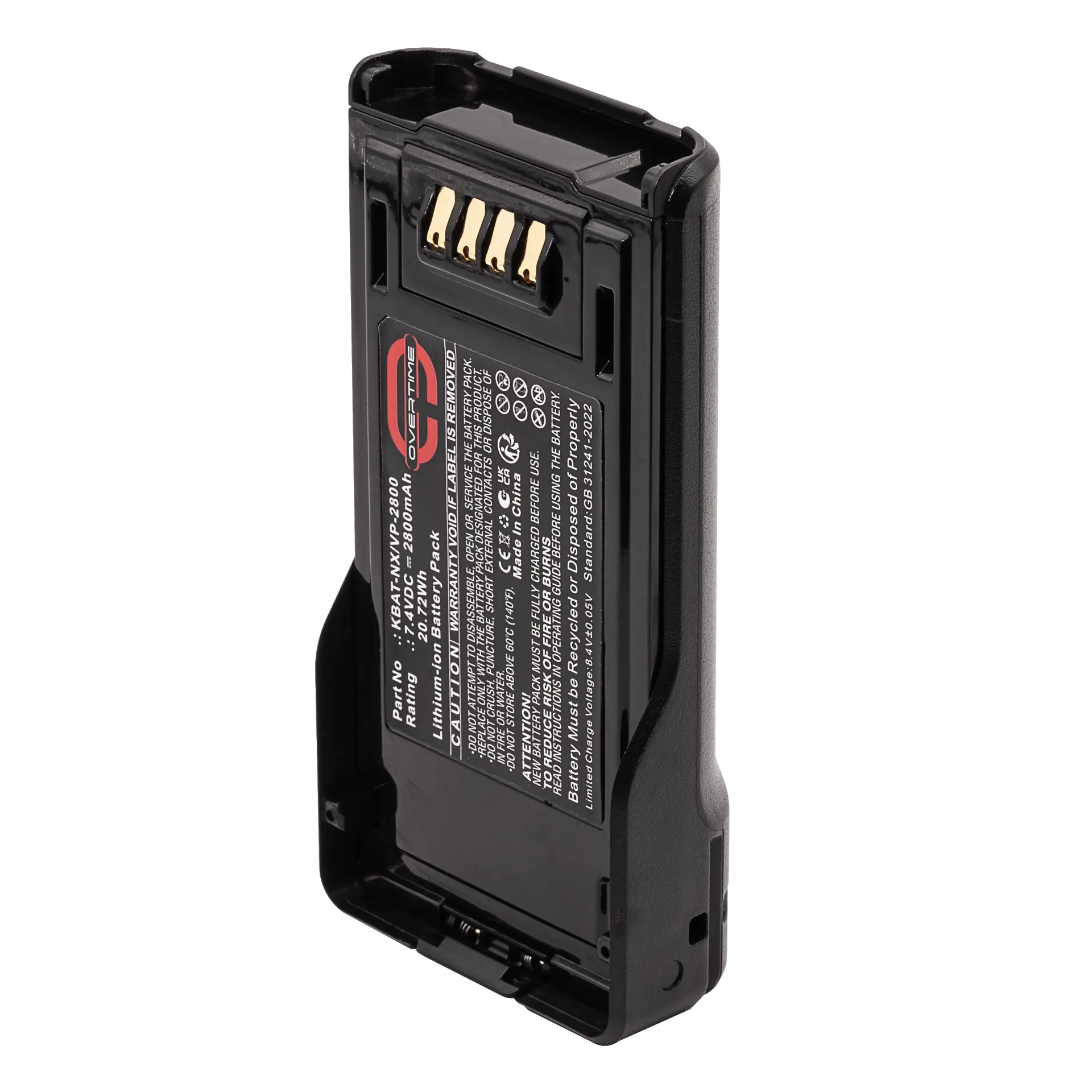 [KBAT-NX/VP-2800] Li-Ion Battery for Kenwood NX5000 & VP Series Radios, 2800mAh