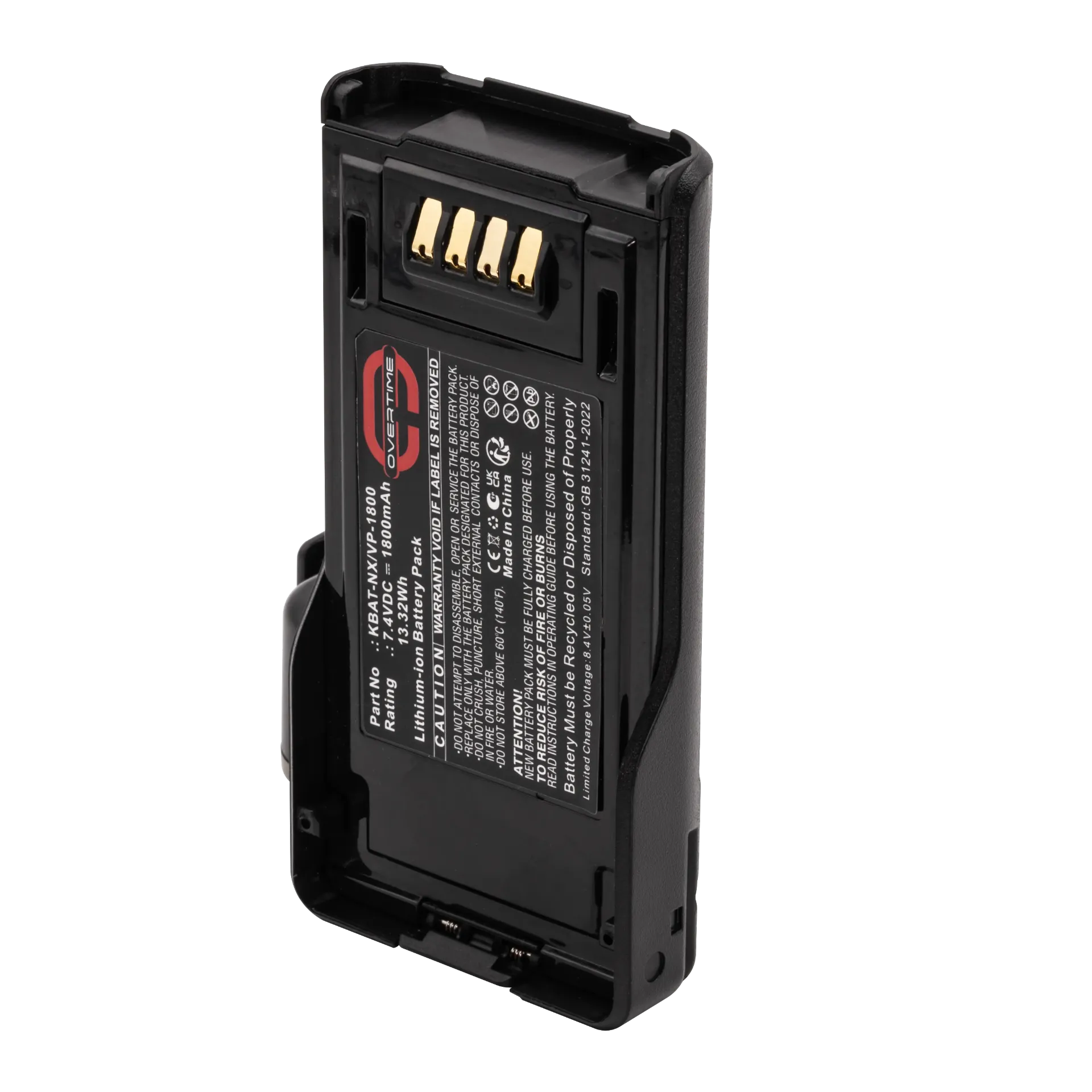 Li-Ion Battery for Kenwood NX5000 & VP Series Radios, 1800mAh
