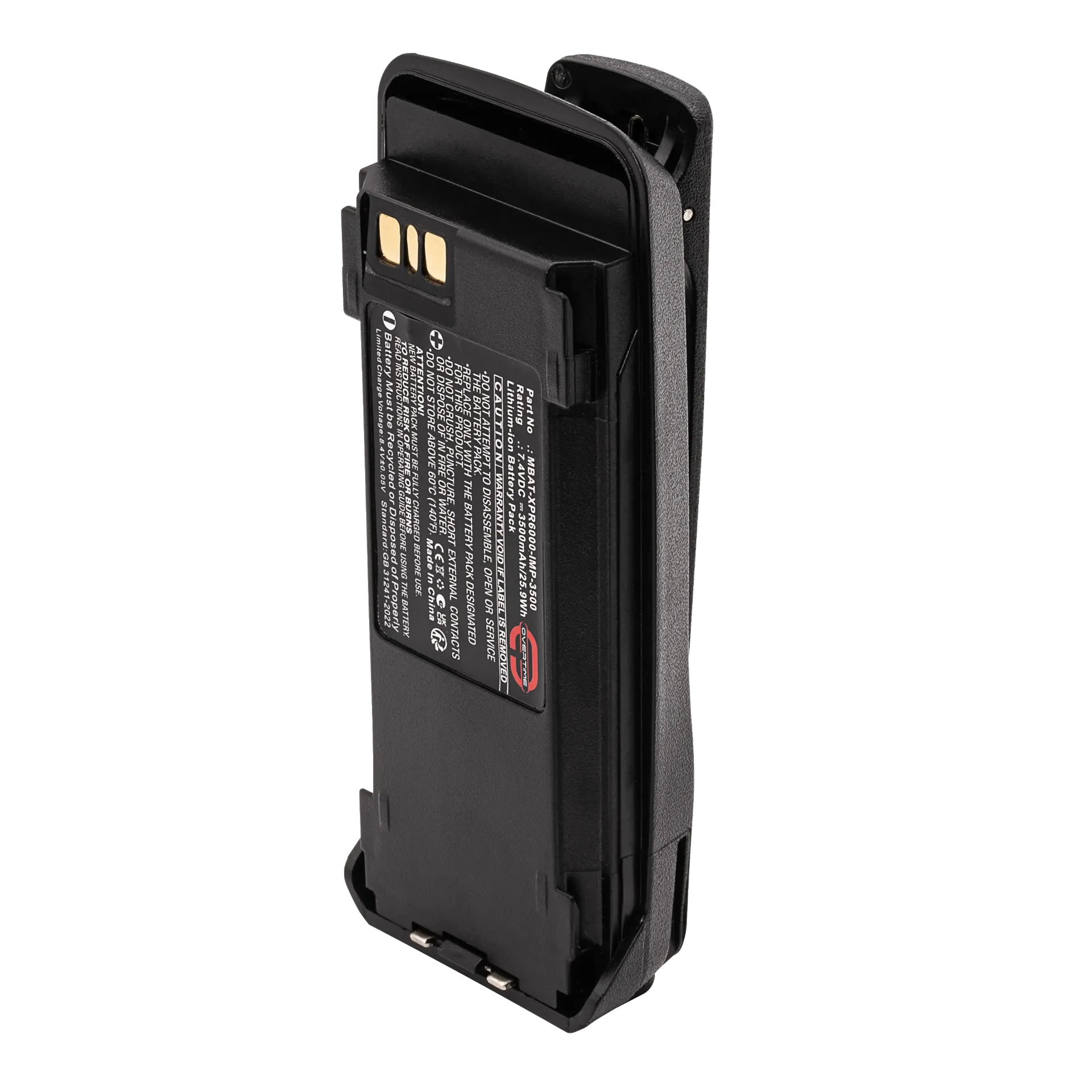 Li-Ion Battery for Motorola XPR6000 Radios, 3350mAh, Smart