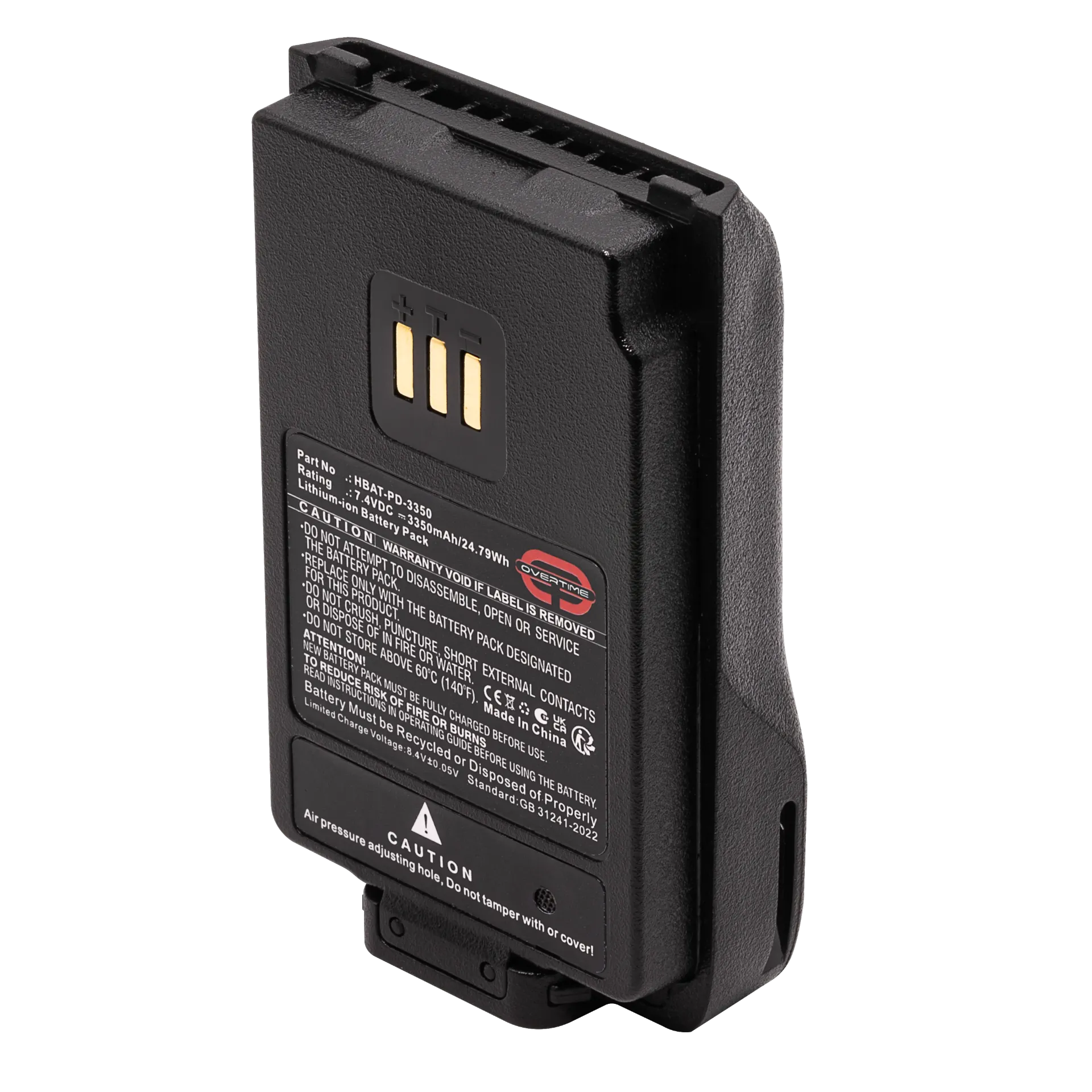 [HBAT-PD6-3350] Li-Ion Battery for Hytera PD4, 5, & 6 Series Radios, 3350mAh