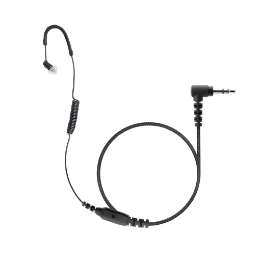 Receive-Only Original HDIE Earpiece with Braided Fiber Cloth - Black